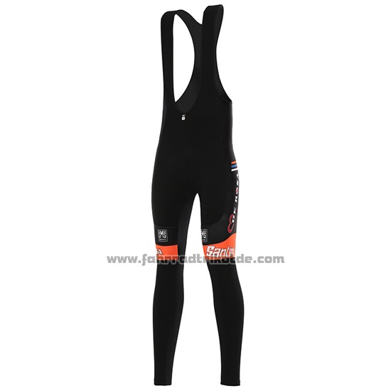 2016 Fahrradbekleidung DE Rose Shwarz und Orange Trikot Langarm und Tragerhose